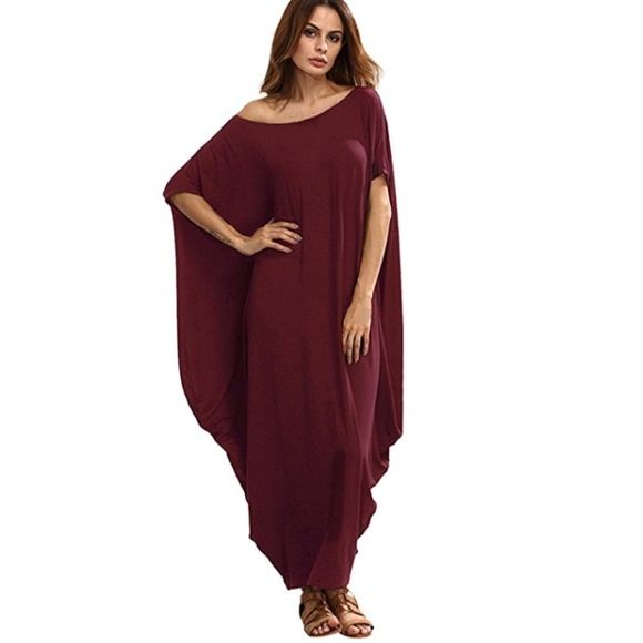 Dresses & Skirts - Boho One Off Shoulder Caftan